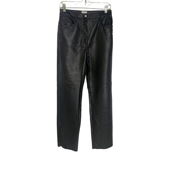 Wilfred Black Faux Leather Grunge Punk Pants Women's Size 8 - Picture 1 of 11